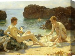 Scott Canvas Prints - The Sun Bathers by Henry Scott Tuke
