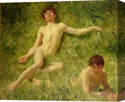 Scott Canvas Prints - The Sunbathers by Henry Scott Tuke