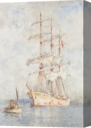 Scott Canvas Prints - The White Ship by Henry Scott Tuke