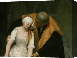 Lady Clown Canvas Prints - The Execution of Lady Jane Grey by Hippolyte Delaroche