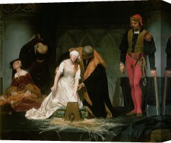 Lady Clown Canvas Prints - The Execution of Lady Jane Grey by Hippolyte Delaroche