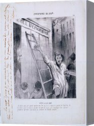 Belle Du Jour Canvas Prints - Caricatures Du Jour Desillusion! by Honore Daumier