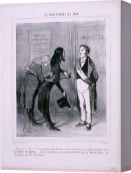Belle Du Jour Canvas Prints - Les Philantropes Du Jour Monsieur Le Maire…de Passage Dans Votre Ville… by Honore Daumier