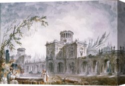 Fantasy Canvas Prints - Architectural Fantasy, 1760 by Hubert Robert