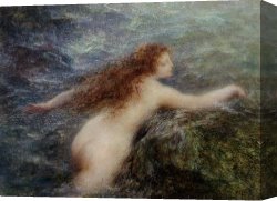 Naiad Canvas Prints - Naiade by Ignace Henri Jean Fantin-Latour