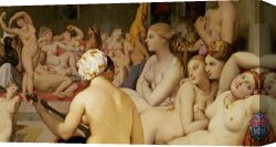Bath Canvas Prints - The Turkish Bath by Ingres