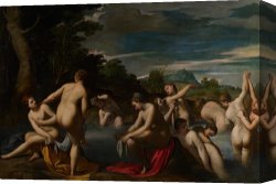 Hylas And The Nymphs Canvas Prints - Nymphs At The Bath by Ippolito Scarsella