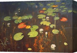 Cubist Lilies Canvas Prints - Water Lilies by Isaak Ilyich Levitan