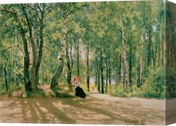 Clocktower Cottage Canvas Paintings - At the Summer Cottage by Ivan Ivanovich Shishkin