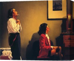 Cold Canvas Paintings - Cold Cold Hearts by Jack Vettriano