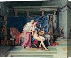 Jazz Festival in Paris Canvas Prints - Paris and Helen by Jacques Louis David