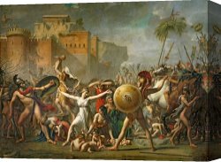 Woman Canvas Paintings - The Sabine Women by Jacques Louis David