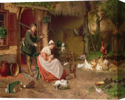 Berlin Street Scene Canvas Prints - Farmyard Scene by Jan David Cole