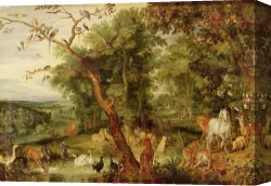 The Garden of Eden Canvas Prints - The Garden of Eden by Jan the Elder Brueghel