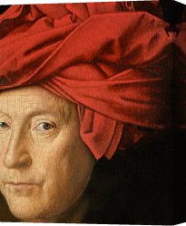 Headdress Canvas Prints - Portrait of a Man by Jan van Eyck