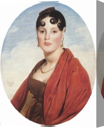 Belle Du Jour Canvas Prints - Madame Aymon, Known As La Belle Zelie by Jean Auguste Dominique Ingres