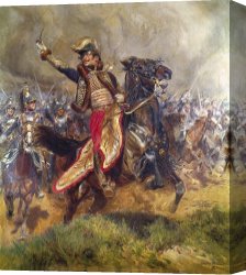 Charles Canvas Paintings - General Antoine-Charles-Louis Lasalle by Jean Baptiste Edouard Detaille