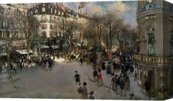 Alfred Dedreux Or De Dreux Canvas Paintings - The Boulevard des Italiens by Jean Francois Raffaelli