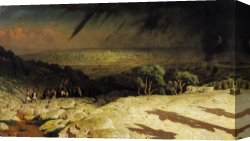 Richard Coeur De Lion on His Way to Jerusalem Canvas Prints - Jerusalem by Jean Leon Gerome