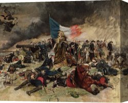 Siege of Yorktown Canvas Prints - Allegory of the Siege of Paris by Jean-Louis Ernest Meissonier