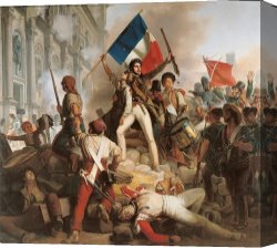 Hotel Canvas Prints - Fighting at the Hotel de Ville by Jean Victor Schnetz