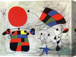 Wing of a Blue Roller Canvas Prints - The Smile of The Flamboyant Wings by Joan Miro
