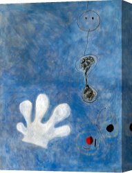 White Canvas Prints - The White Glove, 1925 by Joan Miro