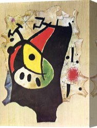 Night Canvas Paintings - Woman in The Night, 1967 by Joan Miro