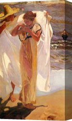 Bath Canvas Prints - Leaving The Bath by Joaquin Sorolla y Bastida