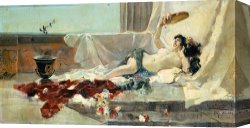 Woman Canvas Paintings - Woman Undressed by Joaquin Sorolla y Bastida
