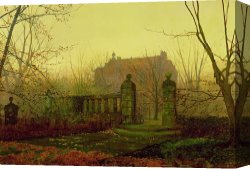 John Atkinson Grimshaw Canvas Paintings - Autumn Morning by John Atkinson Grimshaw