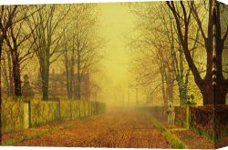 The Evening Canvas Prints - Evening Glow by John Atkinson Grimshaw