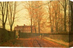 John Atkinson Grimshaw Canvas Paintings - Going to Church by John Atkinson Grimshaw