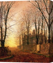 John Atkinson Grimshaw Canvas Paintings - In the Golden Olden Time by John Atkinson Grimshaw