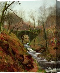 John Atkinson Grimshaw Canvas Paintings - March Morning by John Atkinson Grimshaw