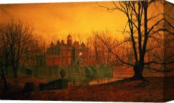 John Atkinson Grimshaw Canvas Paintings - The Haunted House by John Atkinson Grimshaw