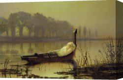Lady Clown Canvas Prints - The Lady of Shalott by John Atkinson Grimshaw