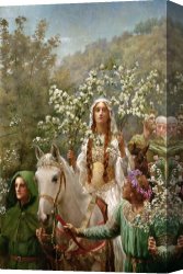 Apartments of Queen Elizabeth of Prussia, Charlottenburg Palace, Berlin Canvas Prints - Queen Guinevere by John Collier