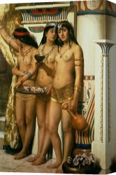 John Canvas Paintings - The Handmaidens of Pharaoh by John Collier