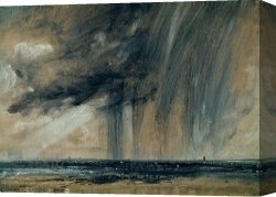 African Keeping a Horse at The Side of a Sea Canvas Paintings - Rainstorm over the Sea by John Constable