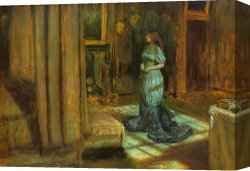 Eve Canvas Paintings - The Eve of St. Agnes by John Everett Millais