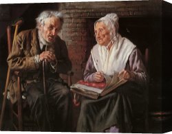 George John Pinwell Canvas Prints - Old Memories by John George Brown