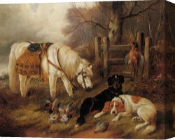 The End of Dinner Canvas Prints - At The End of a Days Sport by John Gifford