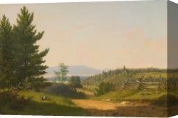 George John Pinwell Canvas Prints - Scenery Near Lake George by John Gifford
