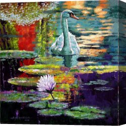 The Evening Canvas Prints - Evening Reflections by John Lautermilch