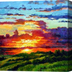 The Evening Canvas Prints - Evenings Final Glow by John Lautermilch