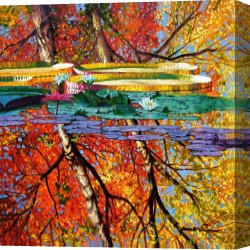 George John Pinwell Canvas Prints - Fall Reflections by John Lautermilch