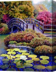 George John Pinwell Canvas Prints - Japanese Bridge by John Lautermilch