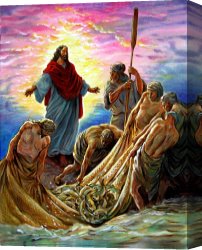 Lautermilch Canvas Prints - Jesus Appears to the Fishermen by John Lautermilch