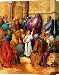 John Canvas Paintings - Jesus as a Child by John Lautermilch